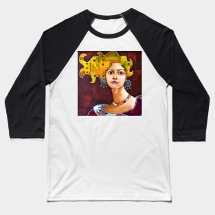 Windswept : Portrait of a woman Baseball T-Shirt